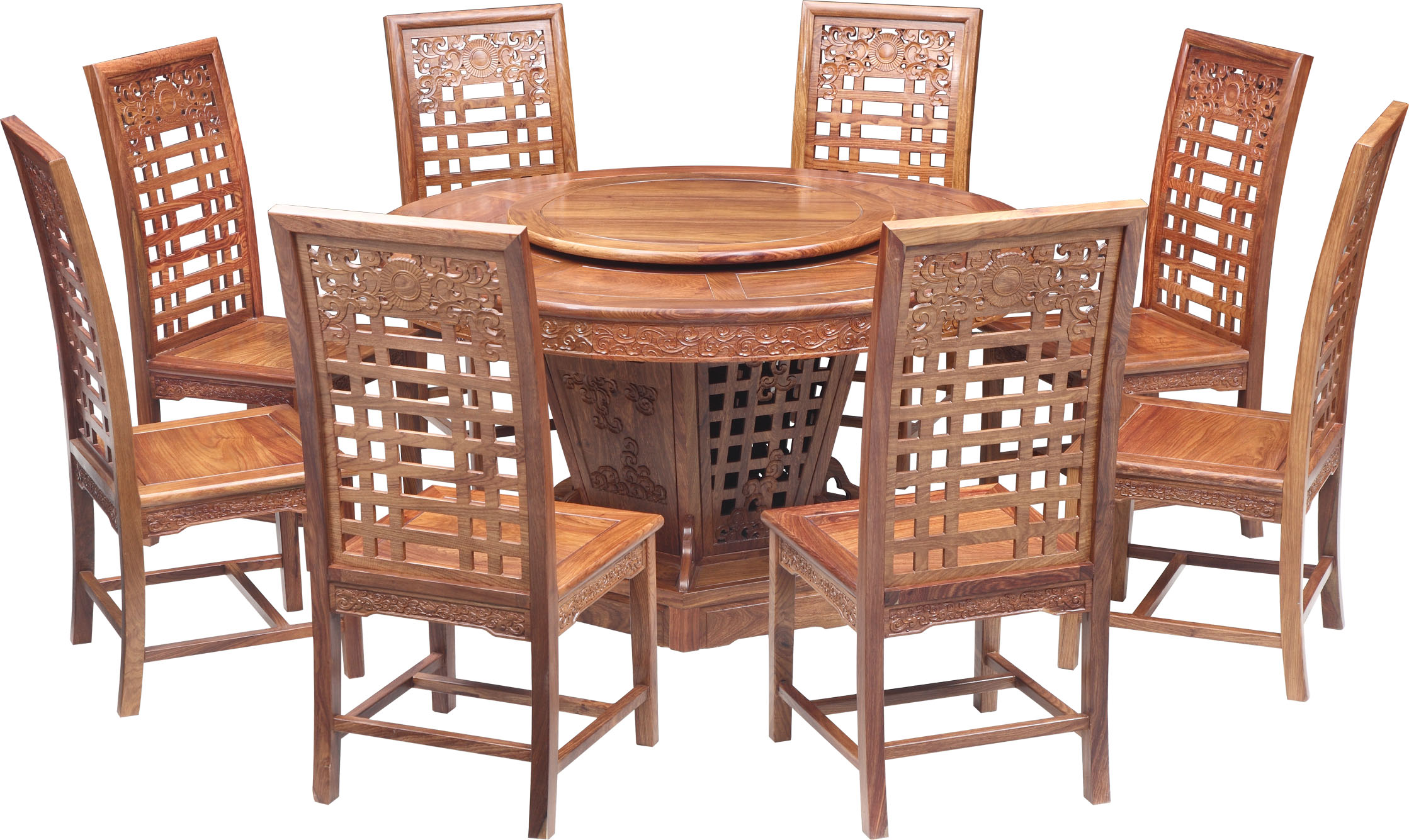 永平红木定制餐厅家具--非洲花梨餐桌家具
