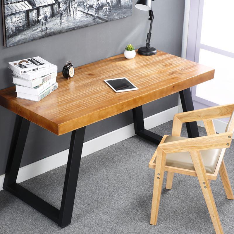 铁艺实木书桌电脑桌椅写字台工作桌办公桌简约家用