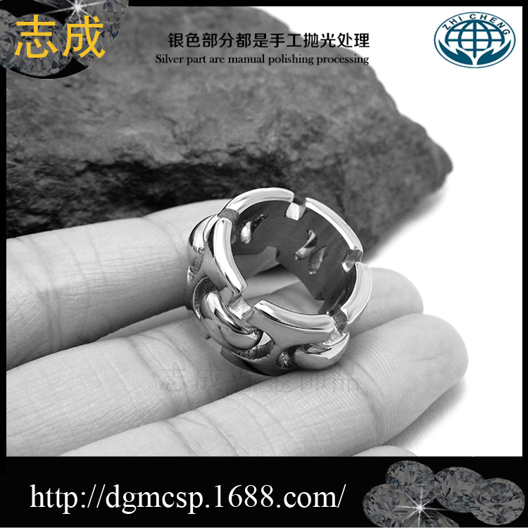东莞市韩式钛钢戒指厂家韩版潮流韩式钛钢戒指 样式可铸造 批发产品