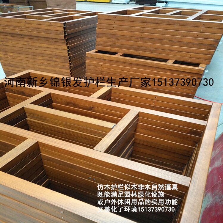 河南郑州园林景观锌钢仿木护栏批发