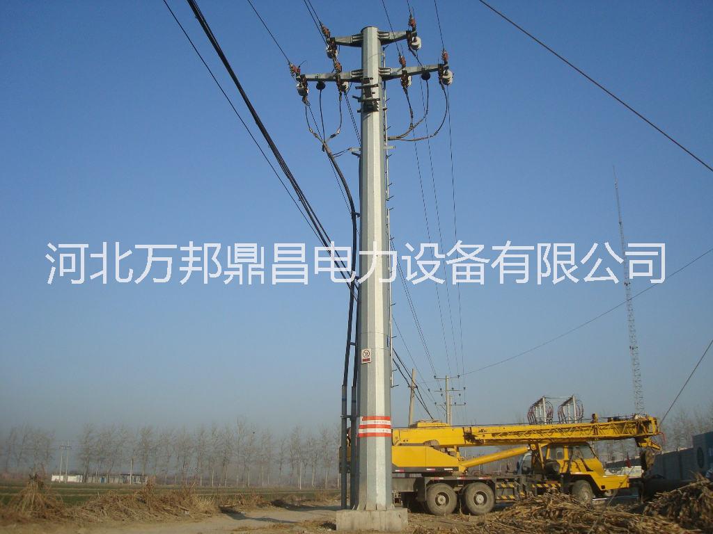 河南 架空输电线路 10kv电力钢管塔 35kv电力钢管塔图片