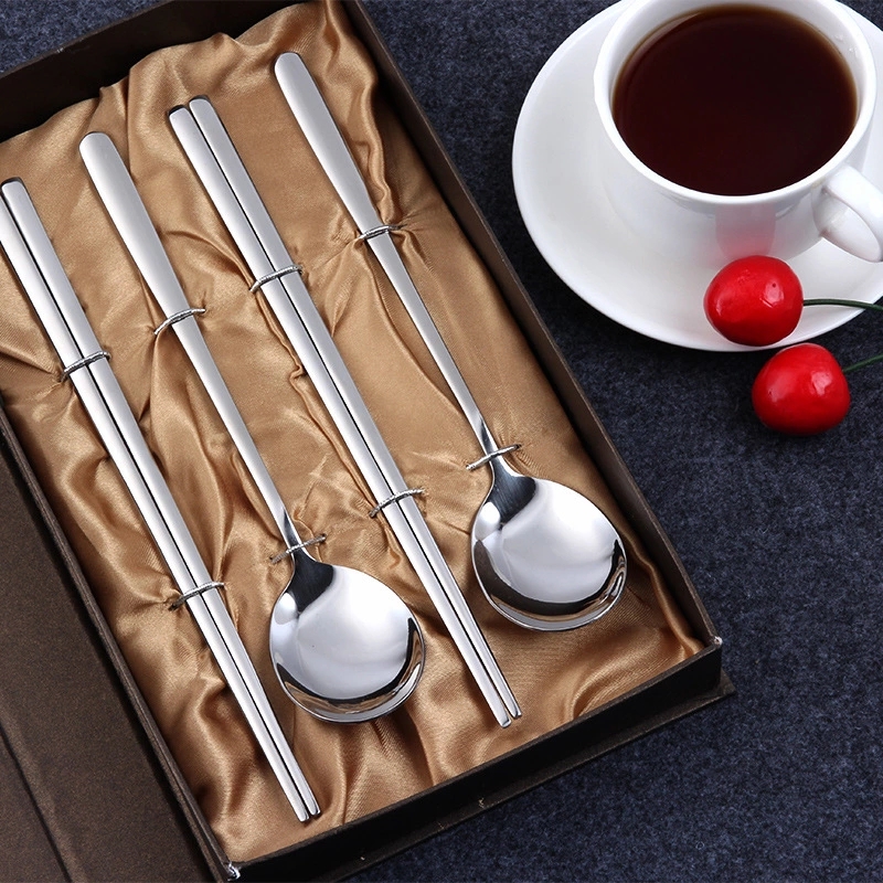 韩式勺筷四件套礼盒装婚庆赠品韩国 精品礼盒四件套