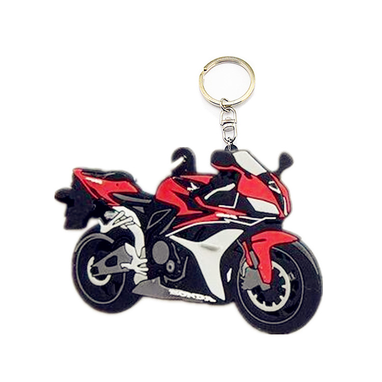 广告促销礼品PVC硅胶摩托车匙扣畅销创意软胶钥匙挂件