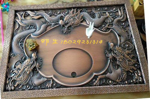 铝合金雕刻茶具金属茶盘可定制图片