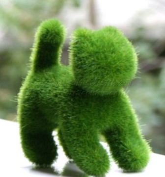 厂家直销万汇达植绒公司加工Grass Land人造草猫仔动物公仔玩具摆饰装饰品图片
