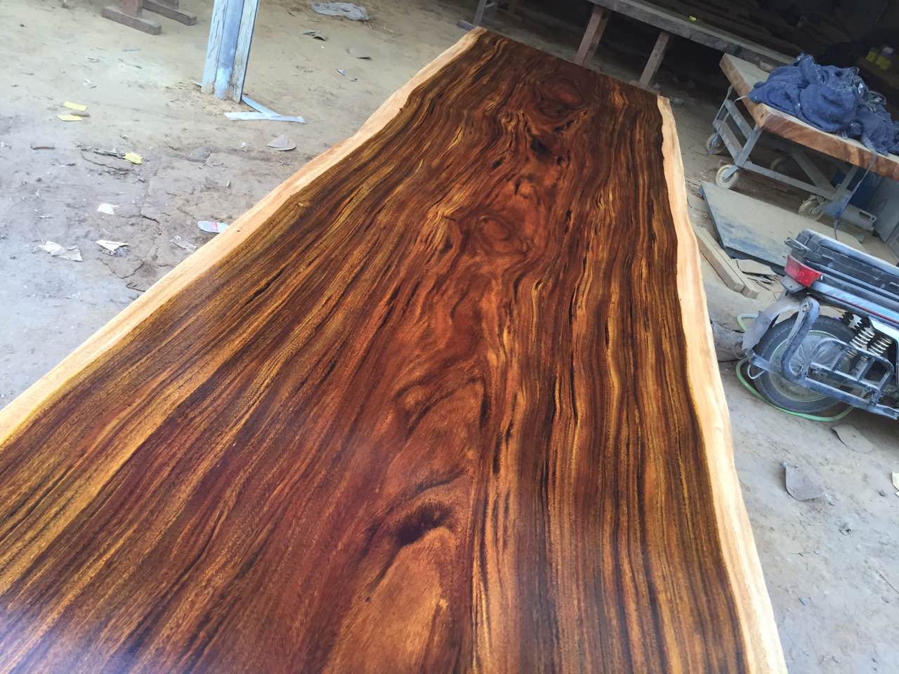 厂家直销奥坎实木大板办公桌整块原木花梨木平板桌