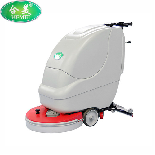 农贸市场用了合美全自动洗地机hm550地面干净如超市图片