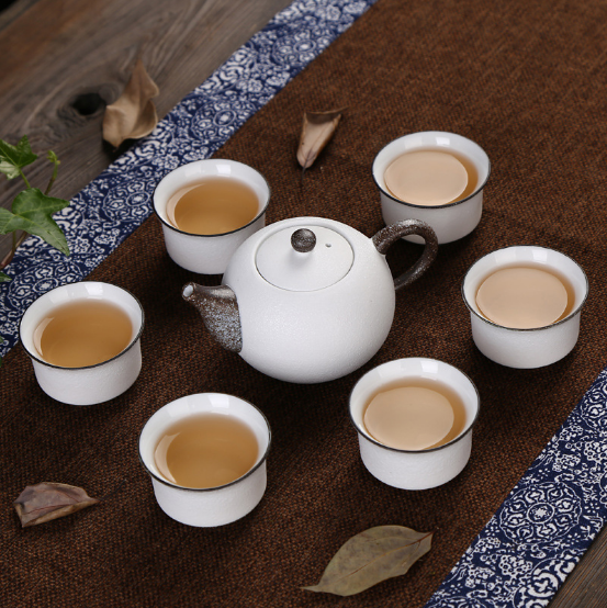 厂家直销雪花釉6杯一壶陶瓷茶具茶碗功夫茶具套装特价一件代发