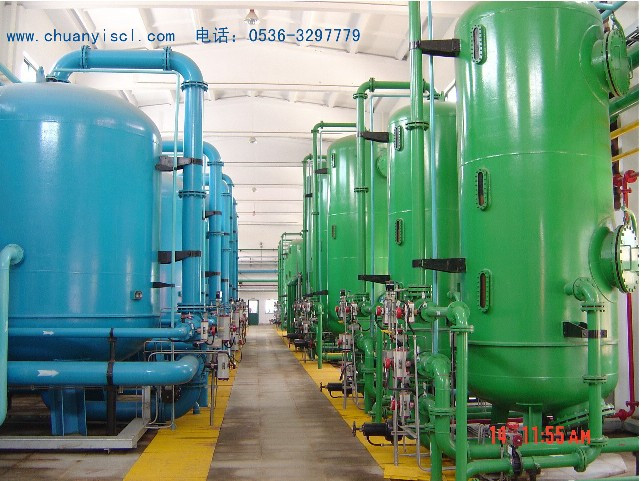 大型锅炉软化水处理设备-山东纯净水处理设备机组图片