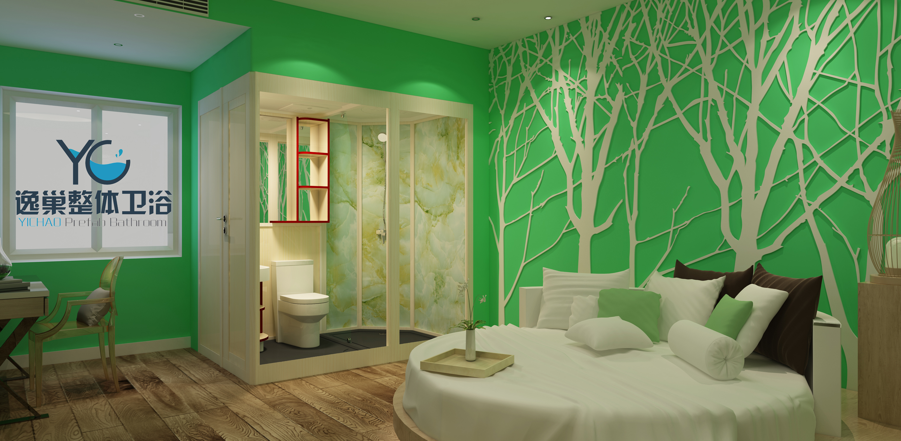 酒店宾馆整体卫生间一体式集成独立卫浴室洗手间移动厕所淋浴房
