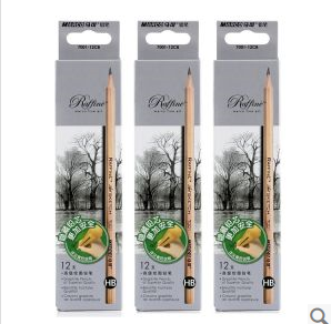 Officemate办公伙伴原木杆铅笔素描绘画书写铅笔图片