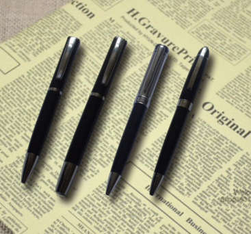 16款新型金属笔定制0.5中性签字笔金属碳素心笔可印LOGO批发直销