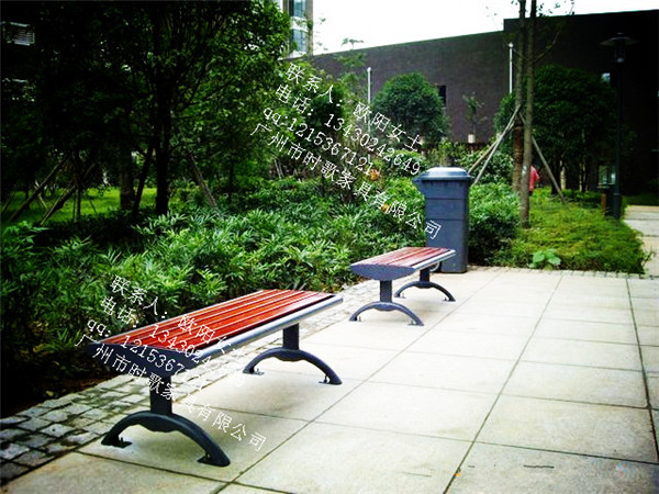 贵阳旅游景区定制实木公园椅凯里大学休闲长椅无靠背公园椅厂家图片