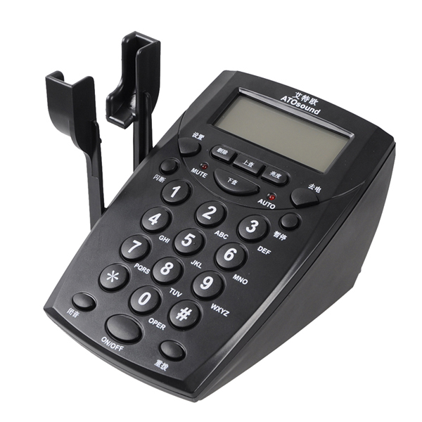 艾特欧A300耳麦电话机 呼叫中心话务员耳麦电话机客服耳机电话座机电销用 艾特欧A300耳麦电话机