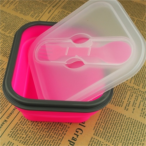 硅胶午餐盒 保鲜盒 便携饭盒