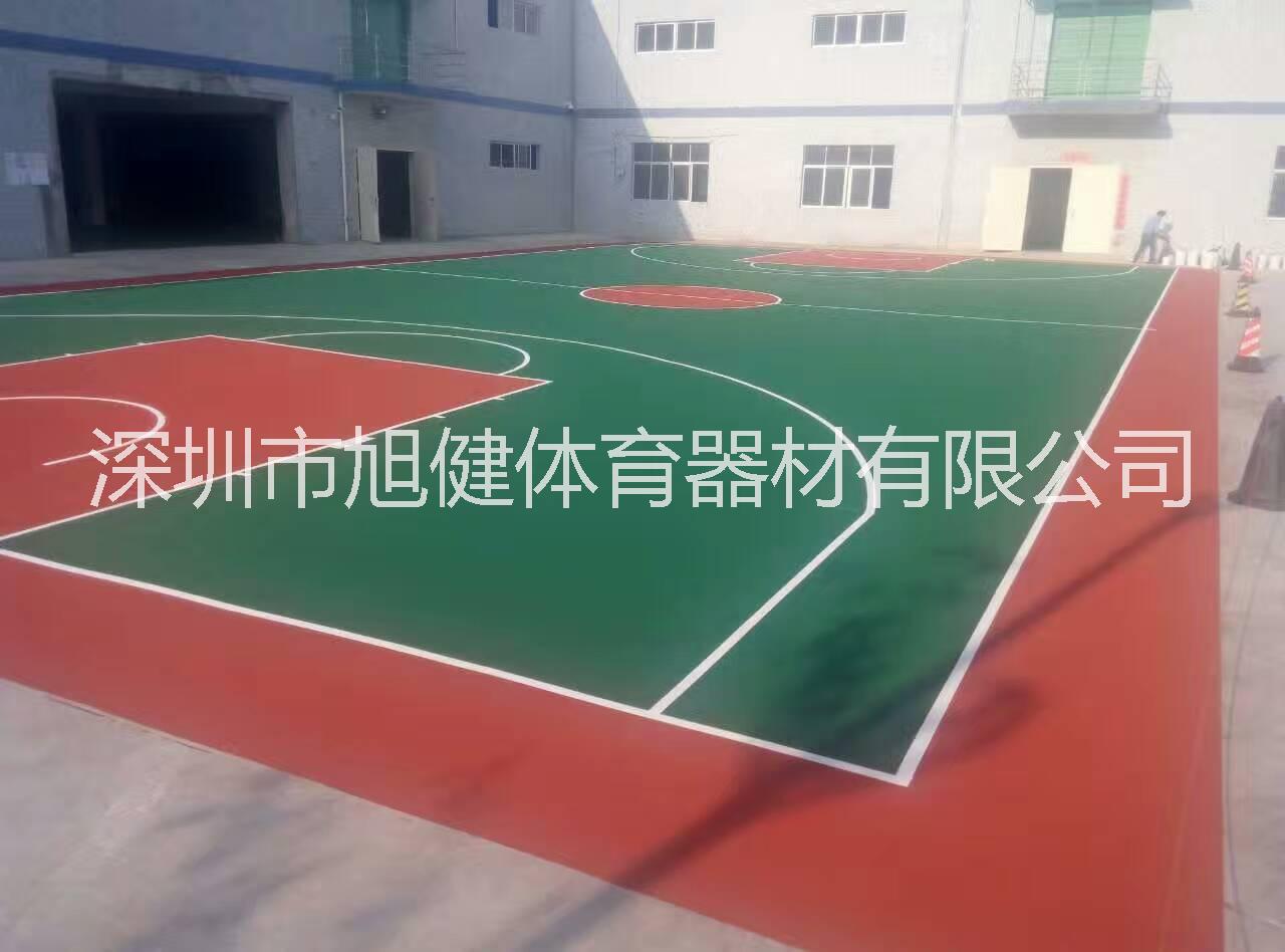 深圳市篮球场地厂家深圳篮球场地 篮球场铺设材料哪里便宜 运动场丙烯酸地坪漆