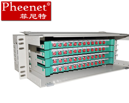 Pheenet菲尼特48芯ODF光纤配线箱架满配FC单模单元体熔纤盘配线架光纤配线架图片