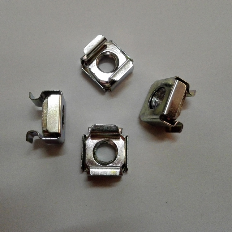 卡式螺母机柜螺母M6碳钢材质镀镍和镀彩锌304壳铁螺母或全304图片