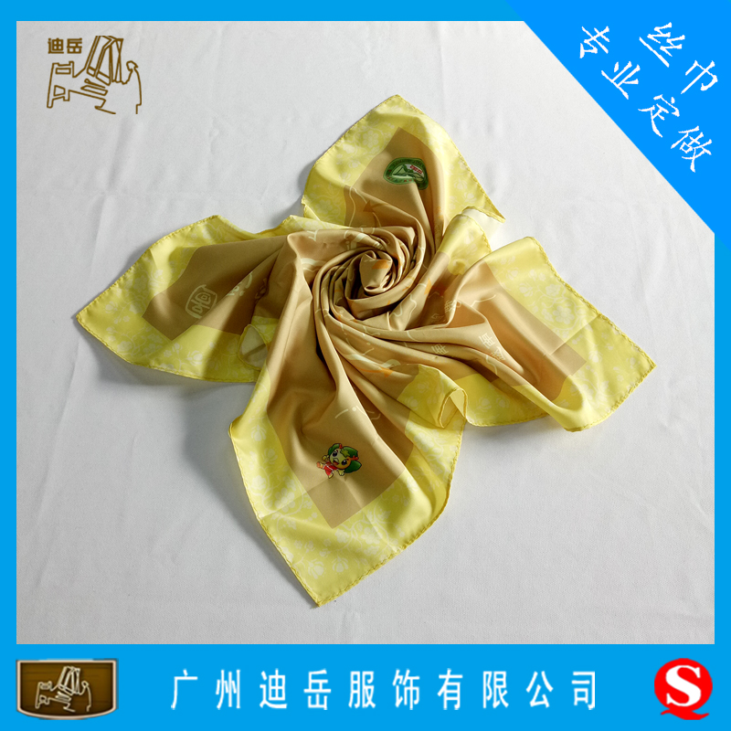 广州丝巾厂广州品牌丝巾订做涤纶小方巾