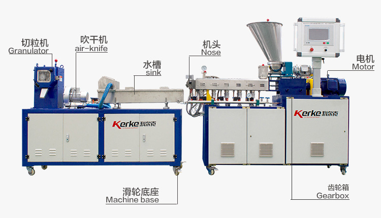 小型实验室双螺杆造粒机，学校实验室专用实验挤出造粒机图片