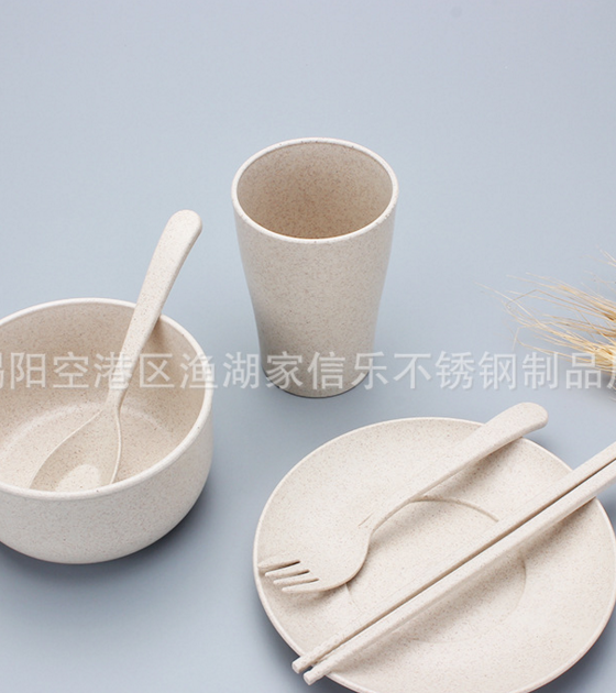 揭阳市小麦秸秆餐具套装厂家