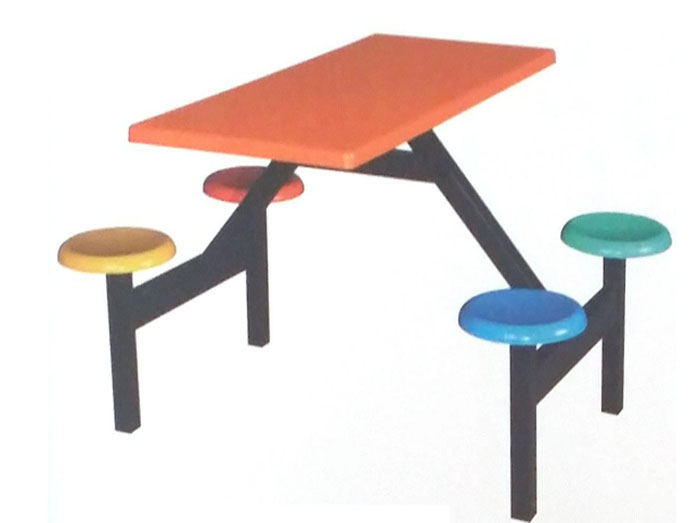玻璃钢餐桌椅子,深圳食堂餐桌椅,饭堂用连体餐桌椅
