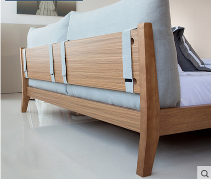 顺德北欧风格纯实木床  简约现代小户型卧室双人床