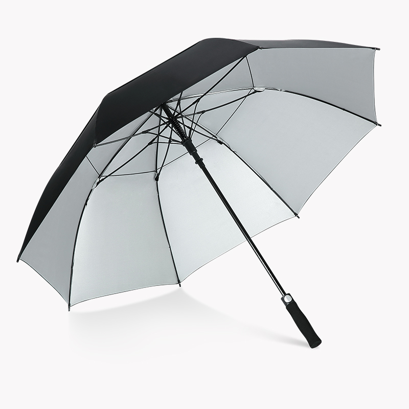 定制款防晒高尔夫雨伞 30寸纤维高尔夫直杆伞 自动高尔夫伞