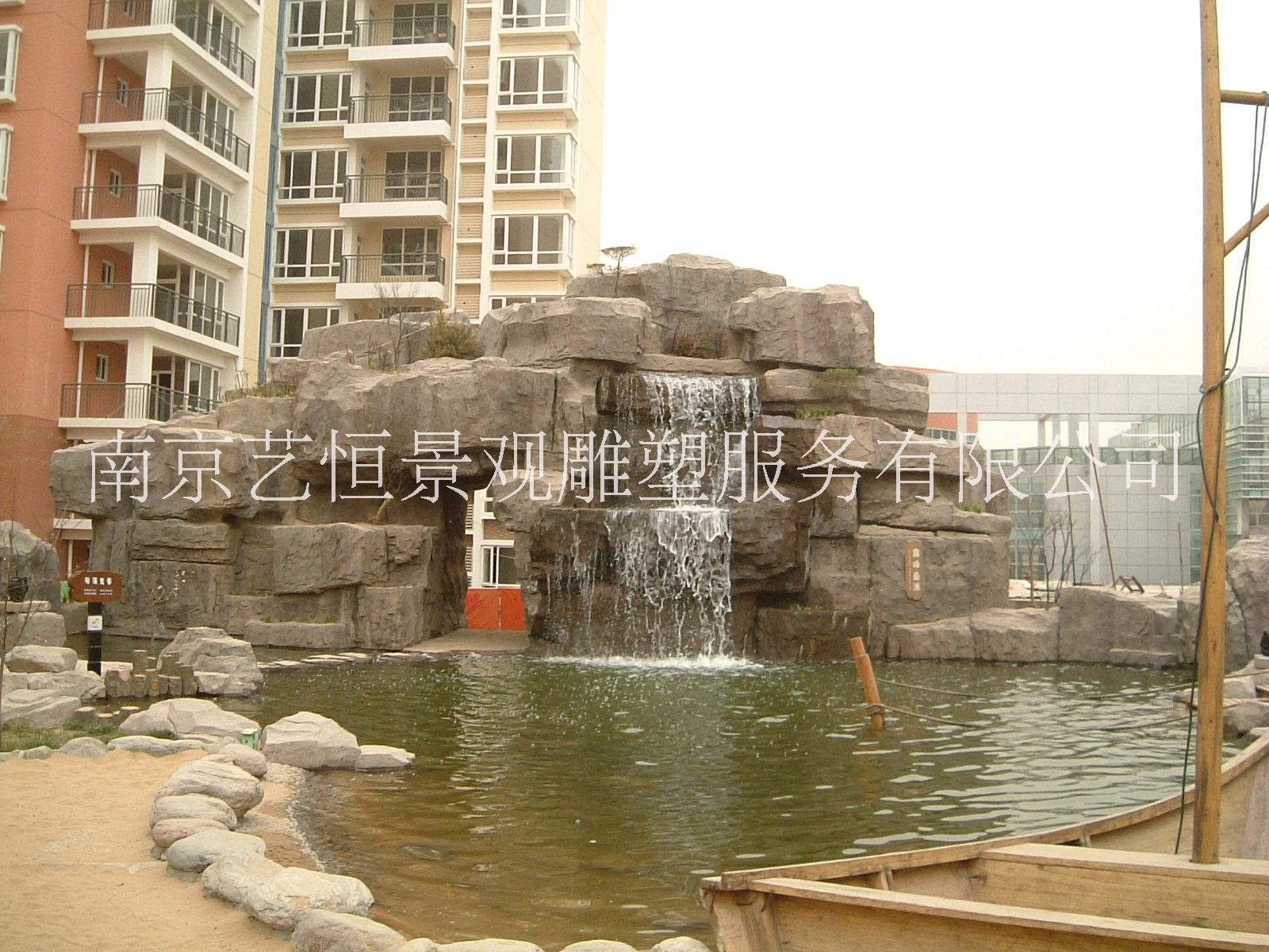 山水小品南京雕塑厂制作山水景观小品假山山水雕塑校园雕塑酒店雕塑图片