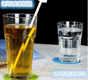 八角玻璃酒杯透明杯子家用泡茶啤酒白酒杯