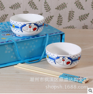 陶瓷手绘卡通碗套装金鸡碗筷花语套装金鸡碗筷花语套装供应商图片