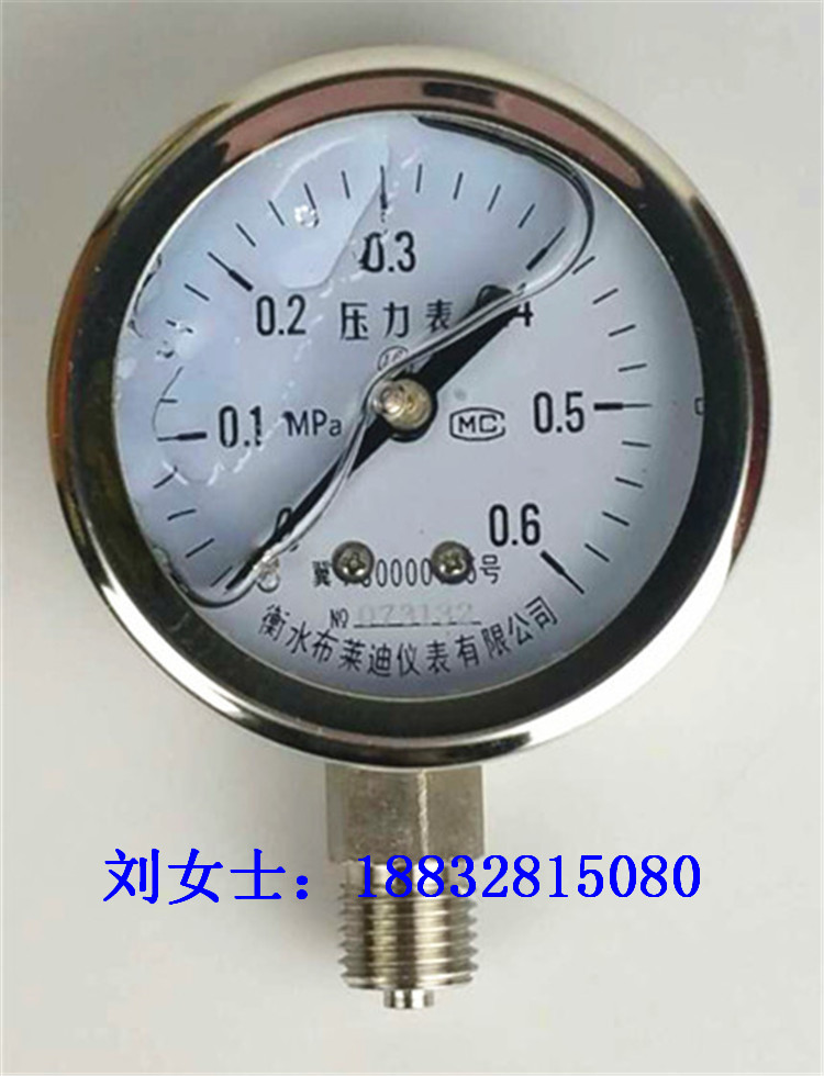 厂家直销 Y-60压力表 不锈钢耐震压力表 官方直销品质有保障 不锈钢压力表 YN60压力表