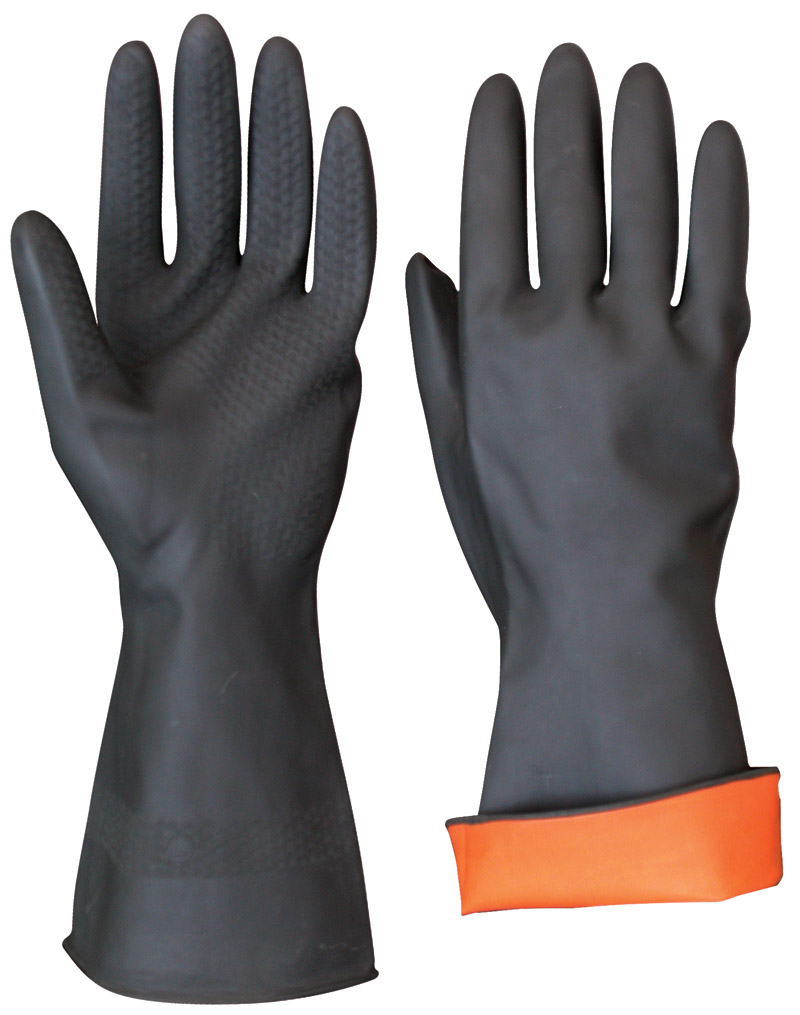 黑色工业手套耐酸碱黑色工业手套图片