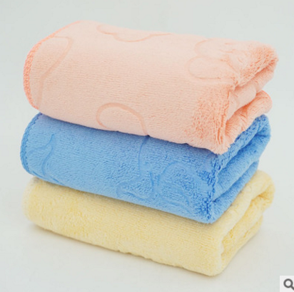 广东柏顿超细纤维压花儿童毛巾厂家批发直销纯棉毛巾产地超市货源