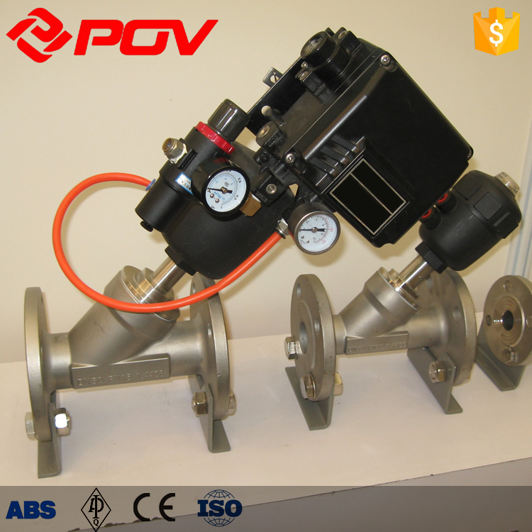 供应POV比例调节式气动角座阀 气动焊接式角座阀图片