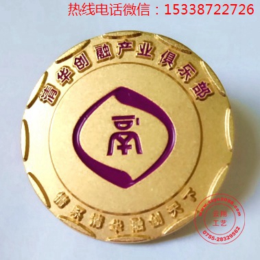北京徽章厂 电镀亚金徽章胸章 学院校徽图片