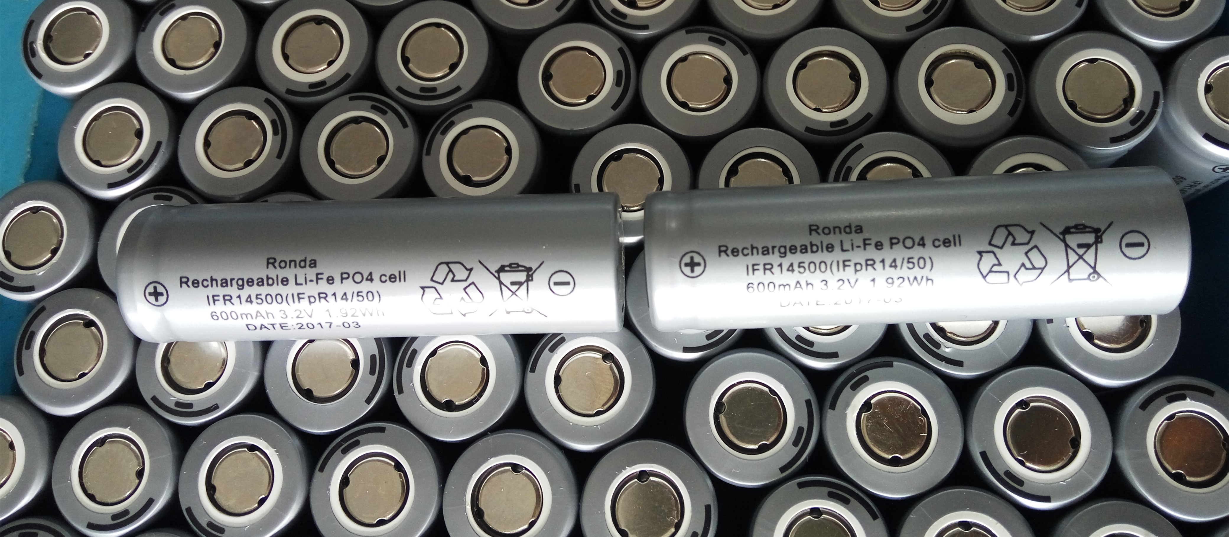 江门市朗达锂电池 磷酸铁锂14500 3.2v 圆柱形