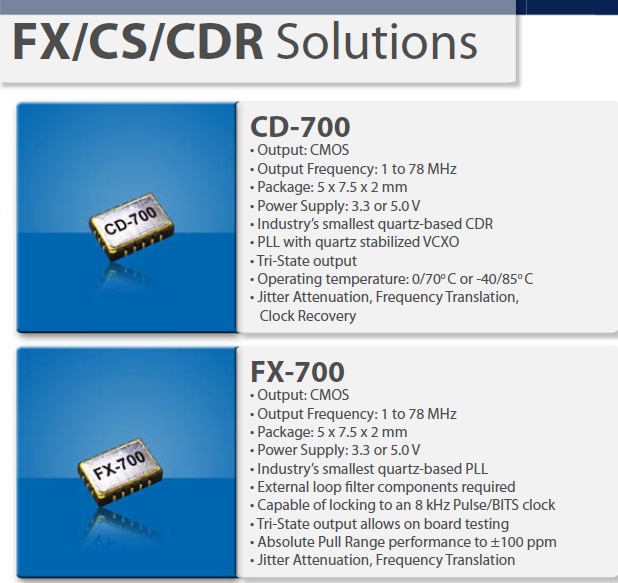 CD-700 FX-700 FX-70 Vectron高温晶体晶振