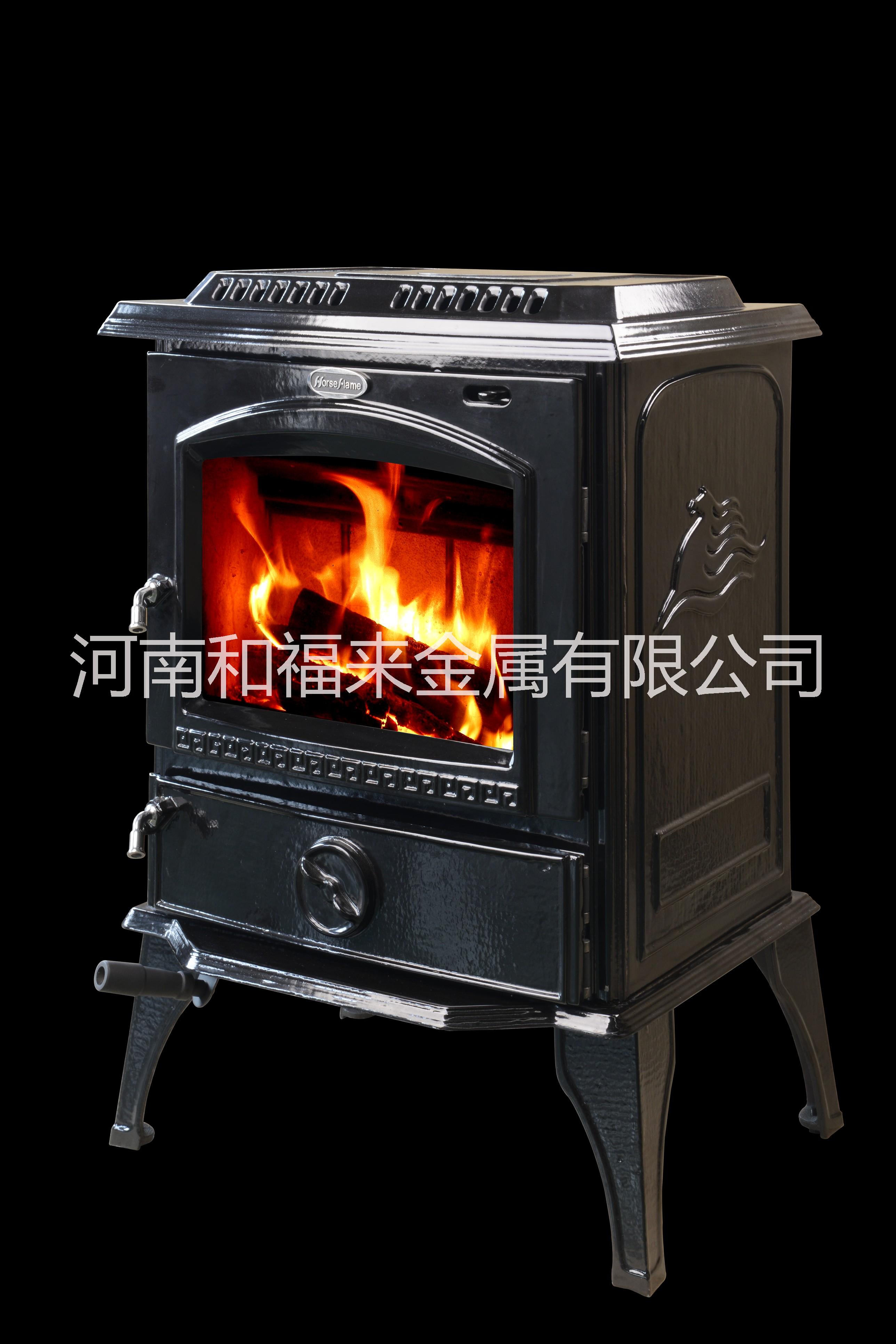 多燃料真火燃木炉子 铸铁壁炉HF717U黑色