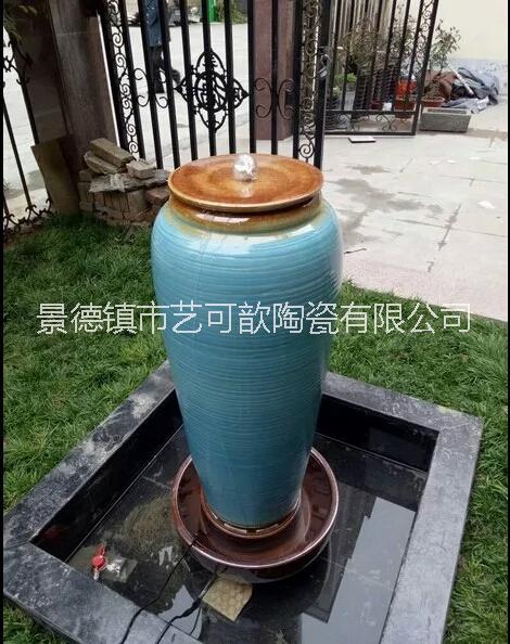 景德镇陶瓷流水大花瓶摆件图片