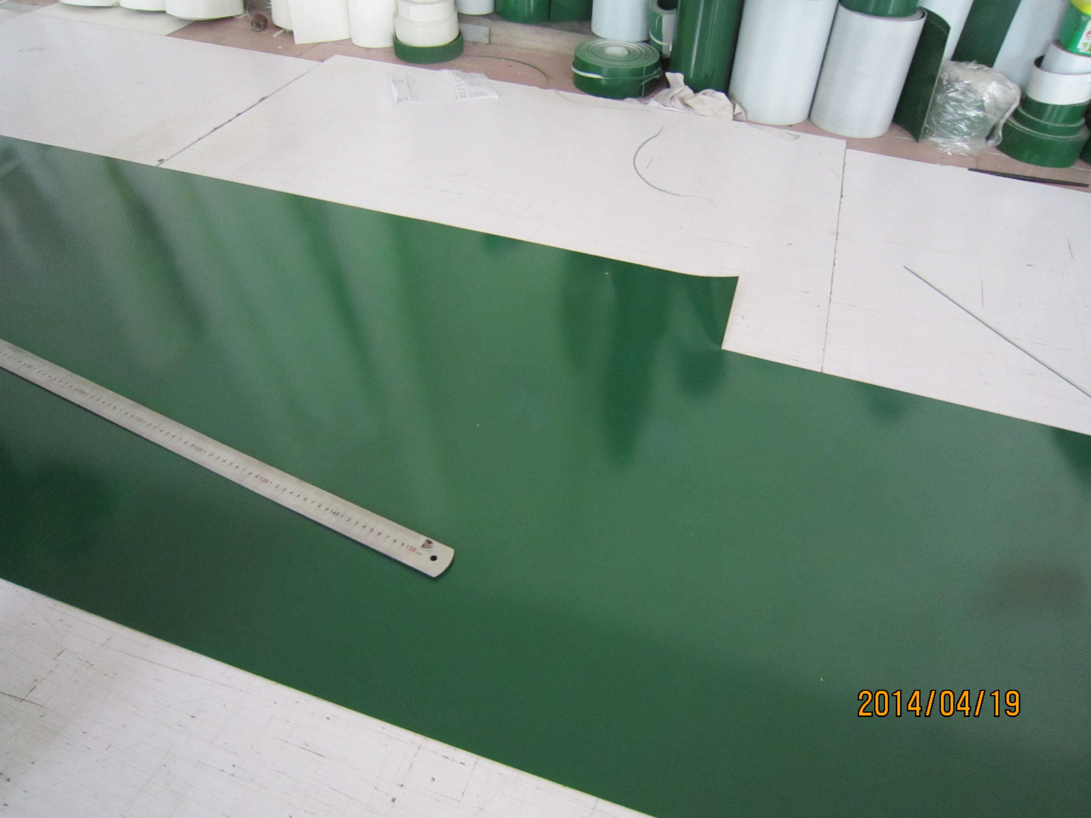 供应青岛永辉0.8厚度1.0白色1.5绿色PU聚氨酯PVC皮带进口输送带 青岛永辉输送带