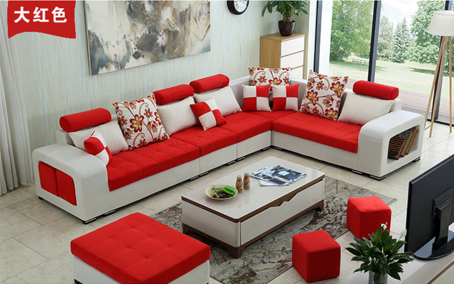 乐从家具休闲沙发 转角沙发组合沙发 创意沙发