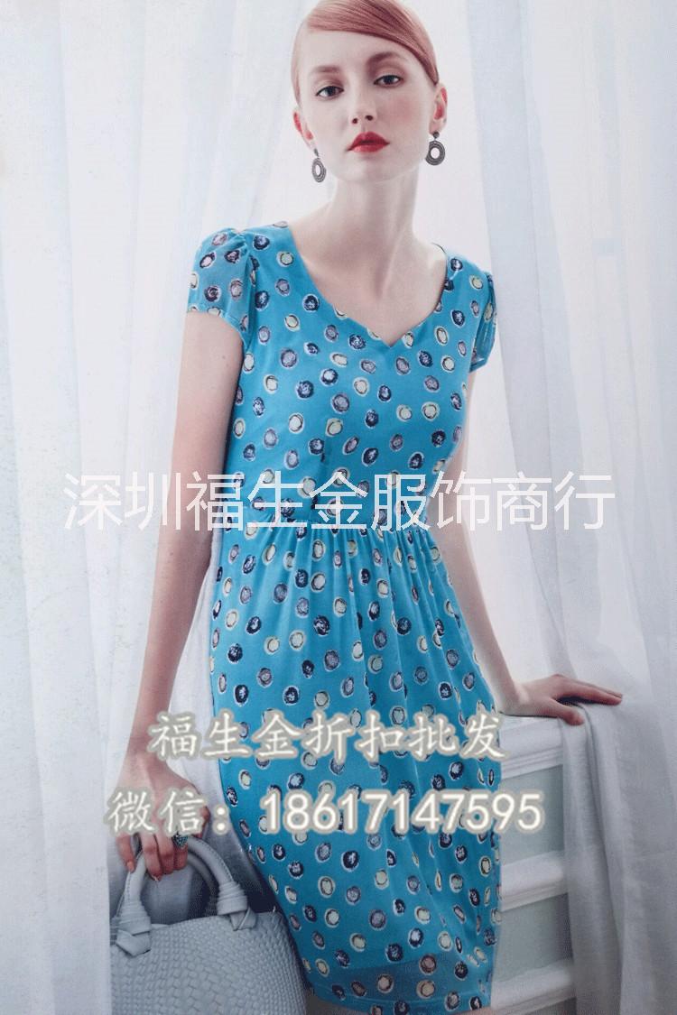 姬色深圳品牌女装尾货货源中年大码连衣裙春季新款打底连衣裙图片