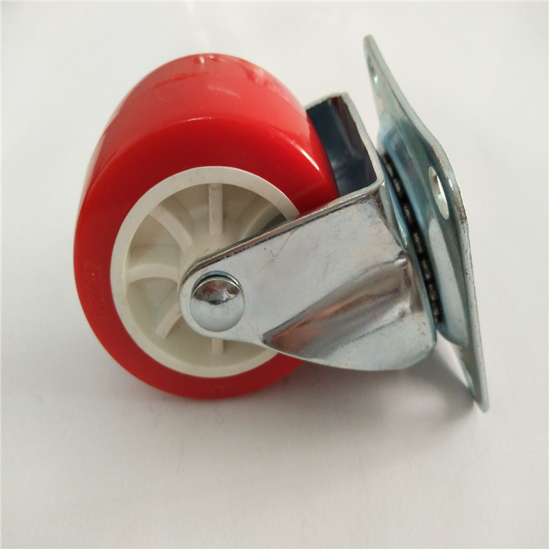 供应1.5寸、2寸红色家具轮子冰柜脚轮轮子子轻型塑芯PUC轮脚轮轮图片