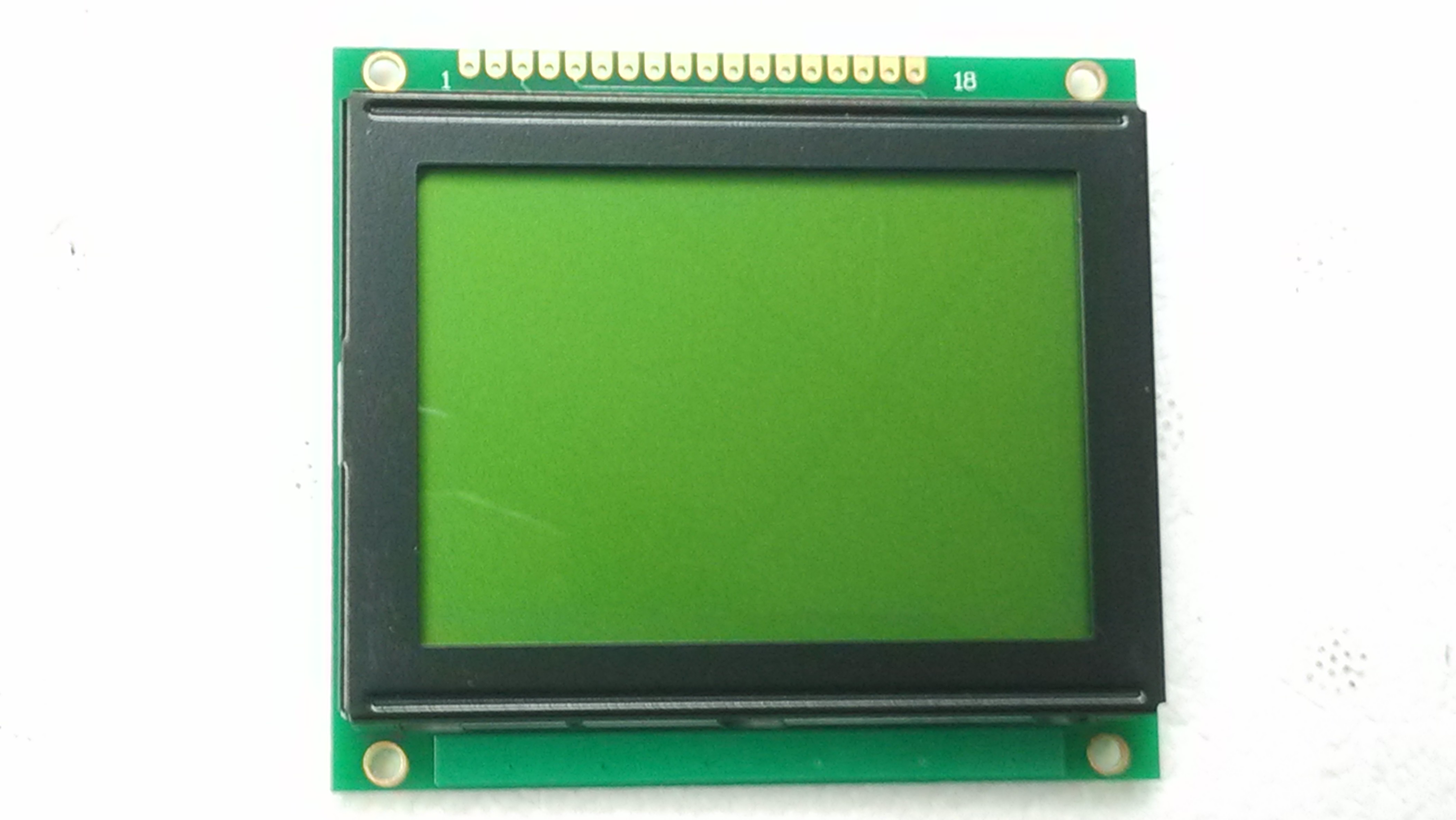12864-5液晶点阵屏黄绿屏 lcd液晶模块模组黄绿字显示屏定做