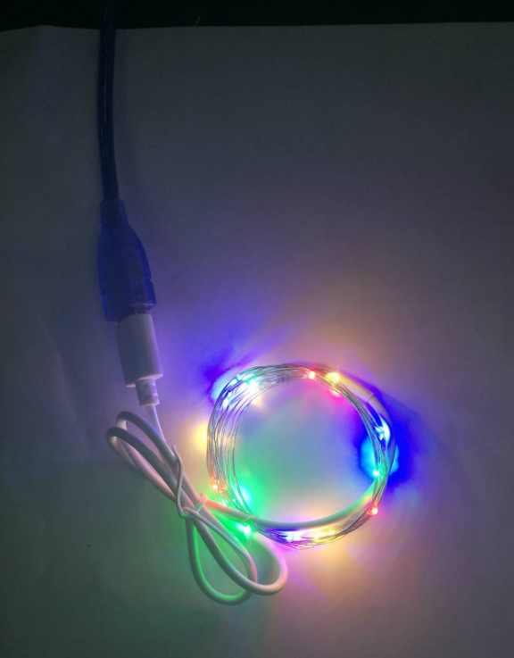 USB10米100灯5V四彩灯串