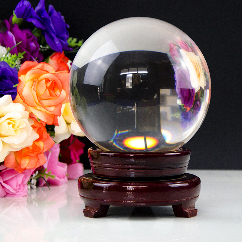 水晶玻璃球定做透明光球定制摆件金华水晶玻璃球定做图片