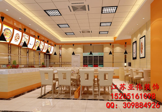 南京市中式快餐店装修厂家南京中式快餐店装修设计大概多少钱一平方