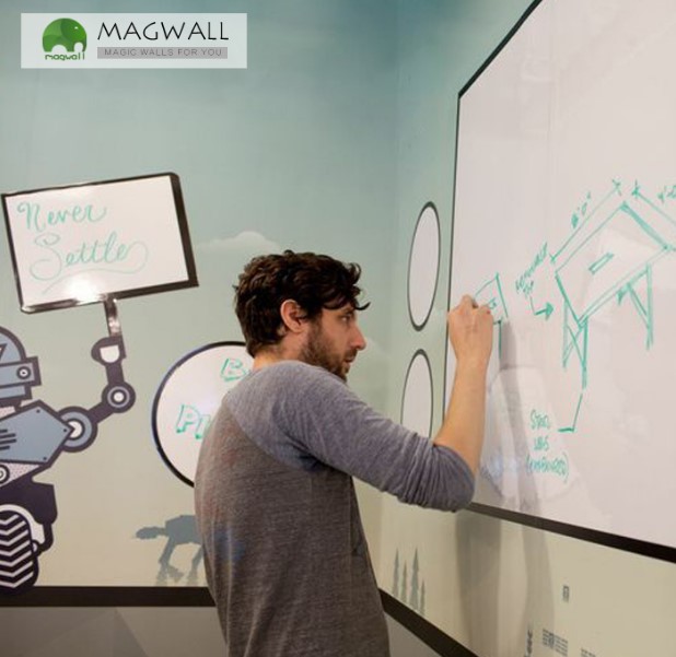 Magwall软白板家庭涂鸦墙贴 磁性白板书写板定制儿童教学精品
