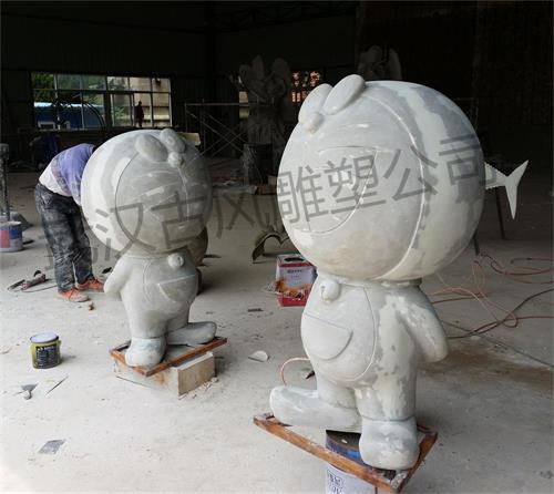 武汉雕塑厂，玻璃钢卡通雕塑，哆啦A梦雕塑